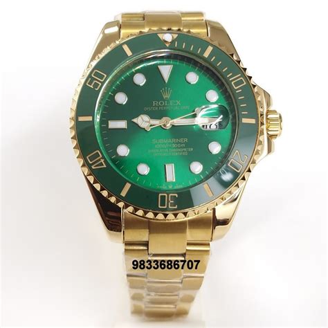 rolex green and gold watch|rolex green gold submariner.